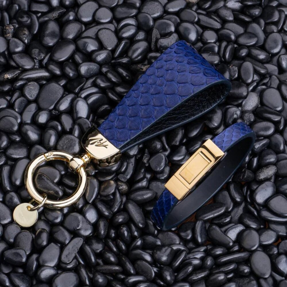 Real Python Leather Gift Set – Handmade Craft - Naval - Picture 3 of 5